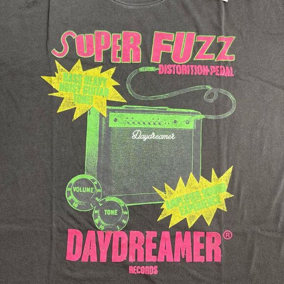 New! Daydreamer Women's Records Super Fuzz Merch Tee Black Size 1X & Medium NWT - Picture 11 of 14